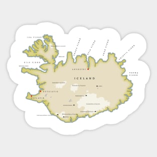 Iceland map Sticker